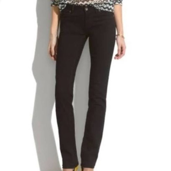 Madewell Rail Straight Skinny Jeans in Black 26 x 32 - Picture 2 of 7